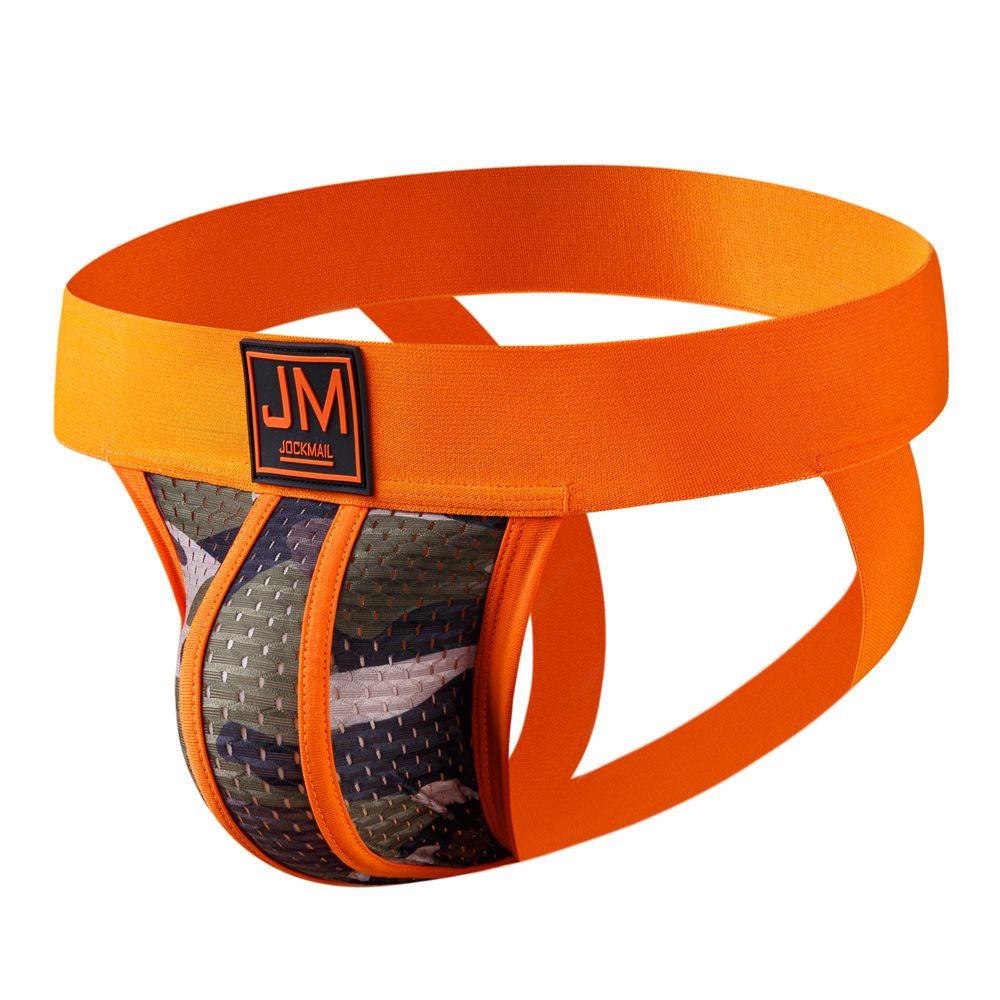 JOCKMAIL Sexy Gay Underwear Men Jockstrap Orange Camo