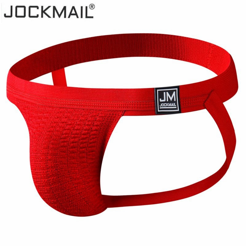 JOCKMAIL Men's Underwear Jockstrap Athletic Supporters Low Rise Stretch Performance Jock Strap