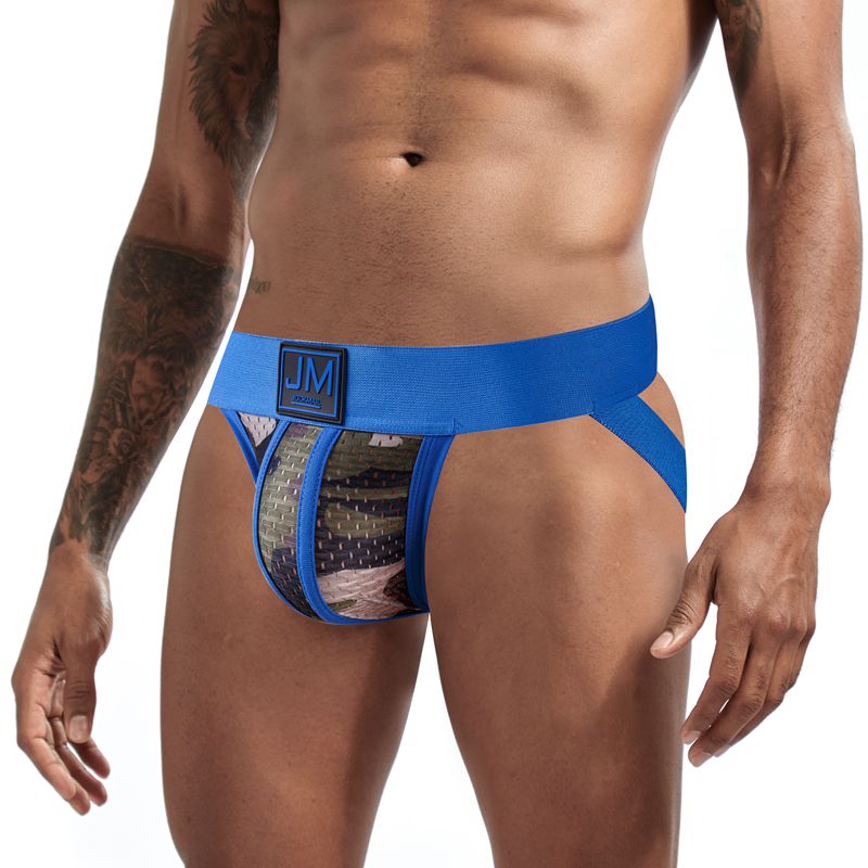 JOCKMAIL Sexy Gay Underwear Men Jockstrap Blue Camo