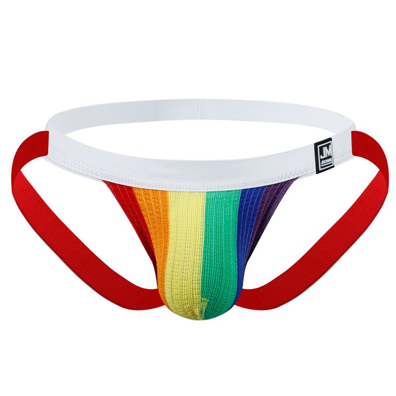 JOCKMAIL Sexy Gay Underwear Men Jockstrap Rainbow