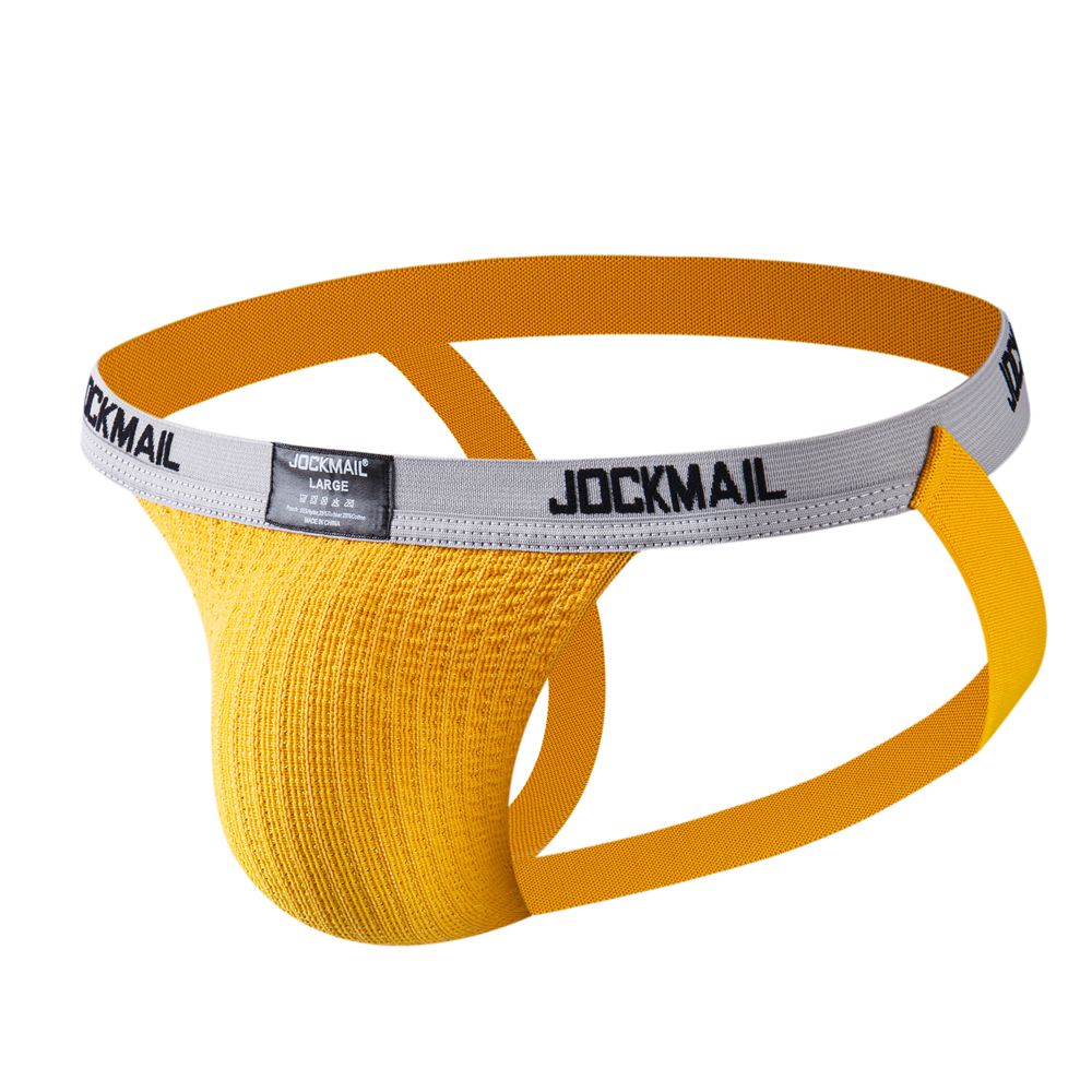 JOCKMAIL Sexy Underwear Men Jockstrap Yellow