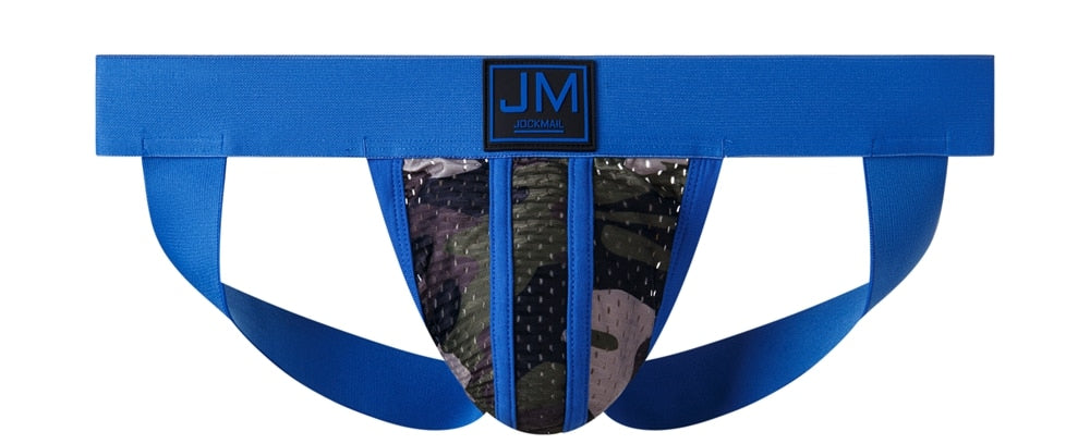 JOCKMAIL Sexy Gay Underwear Men Jockstrap Blue Camo