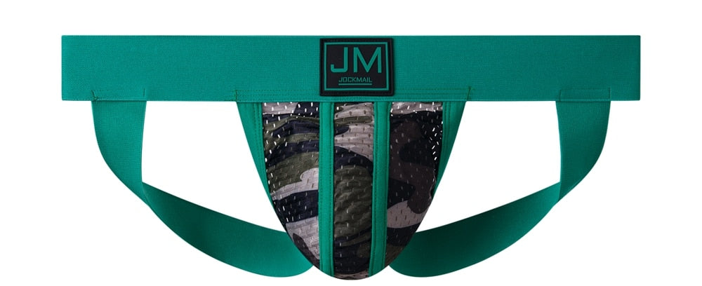 JOCKMAIL Sexy Gay Underwear Men Jockstrap Green Camo