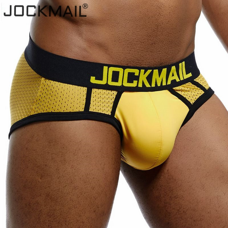 JOCKMAIL Men Underwear Mesh Qucik-Dry Sexy Men Briefs Breathable Mens Slip Cueca Male Panties Underpants Briefs Gay Underwear