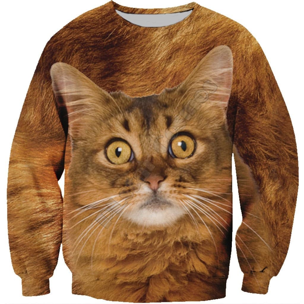 Somali All Over Cat Face Sweatshirt