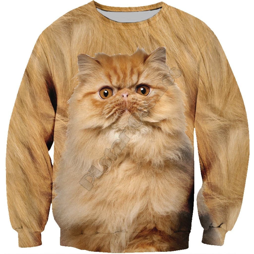 Persian All Over Cat Sweatshirt