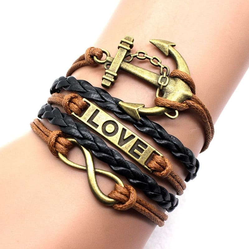 Anchor Love Infinity Bracelet