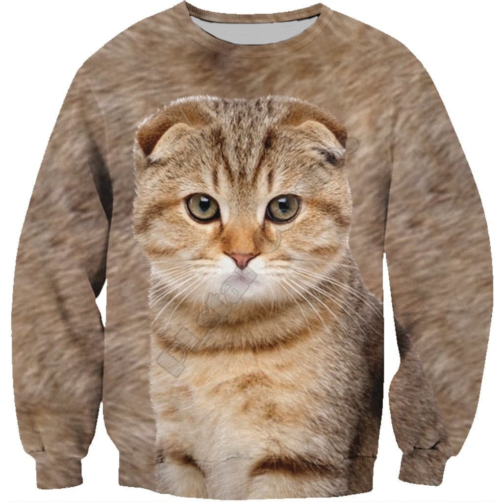 Scottish Fold All Over Cat Sweatshirt