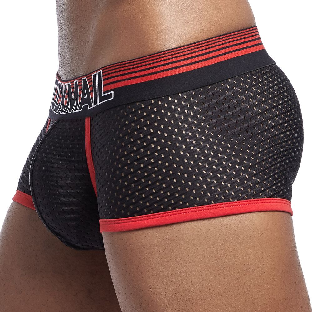 JOCKMAIL Fashion Classic Men's Underwear Sporty Breathable Mesh Boxer Briefs Sexy Transparent