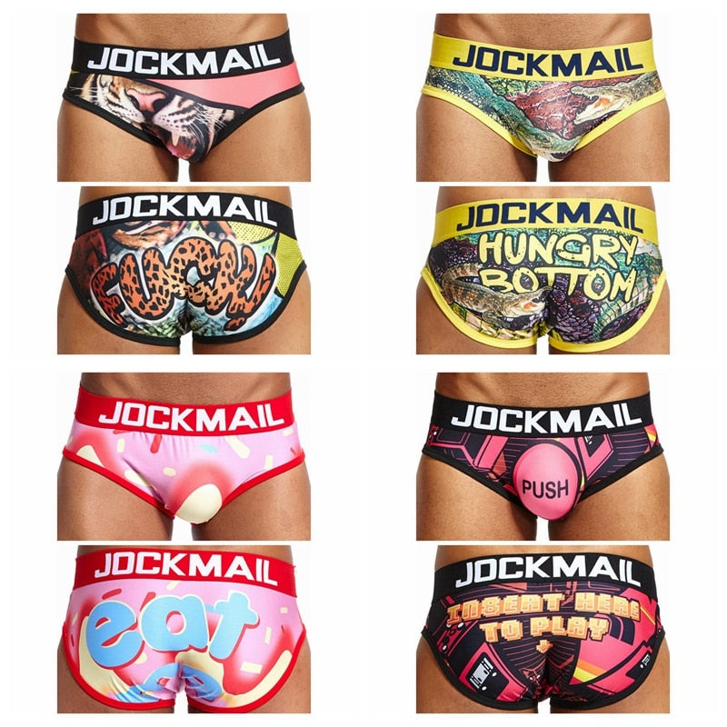 Underwear Men Lovely Cartoon Print Briefs Comfortable