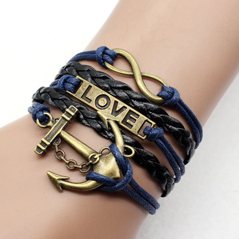 Anchor Love Infinity Bracelet