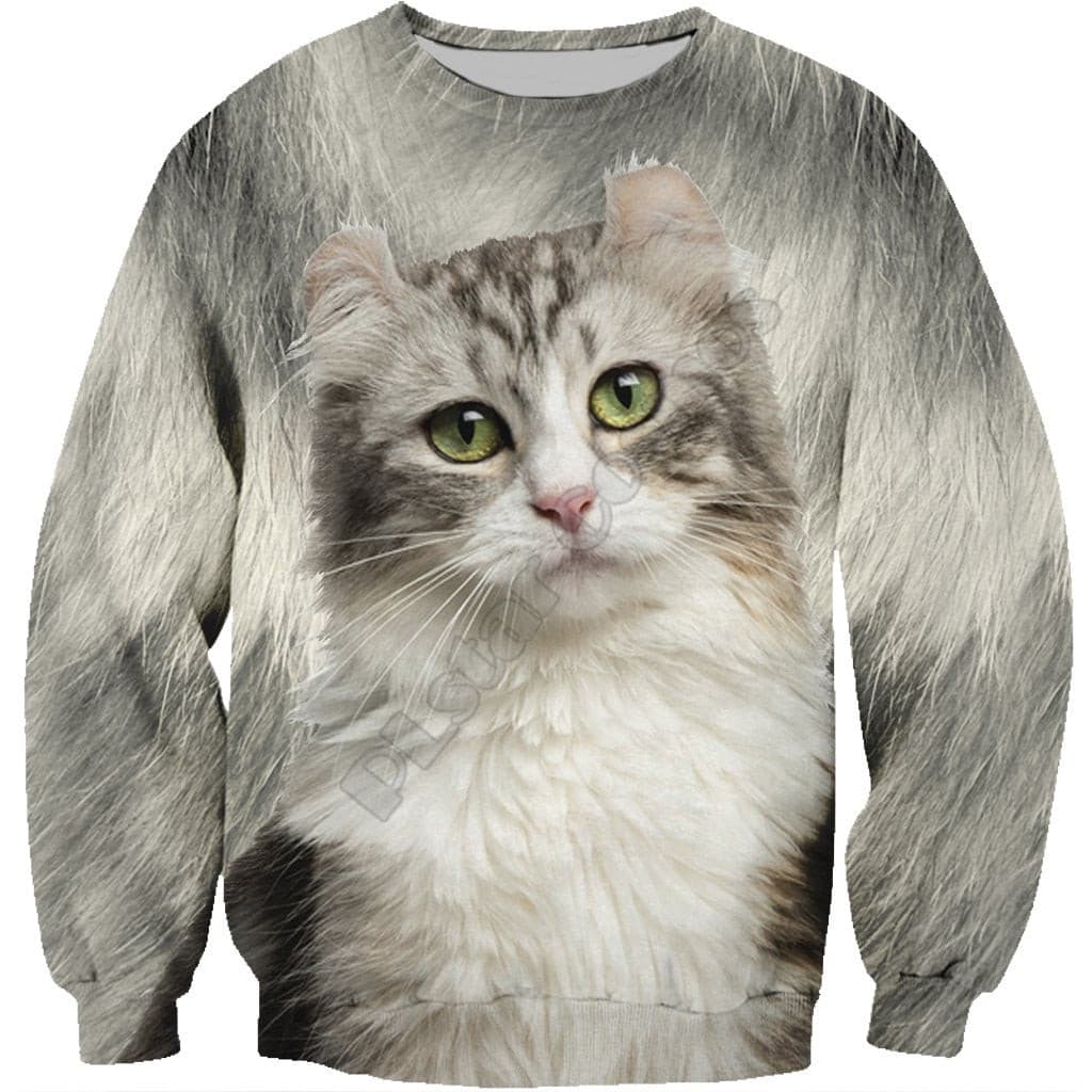 American Curl Cat Face All Over Sweatshirt