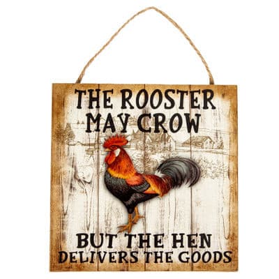 ROOSTER VS. HEN SIGN