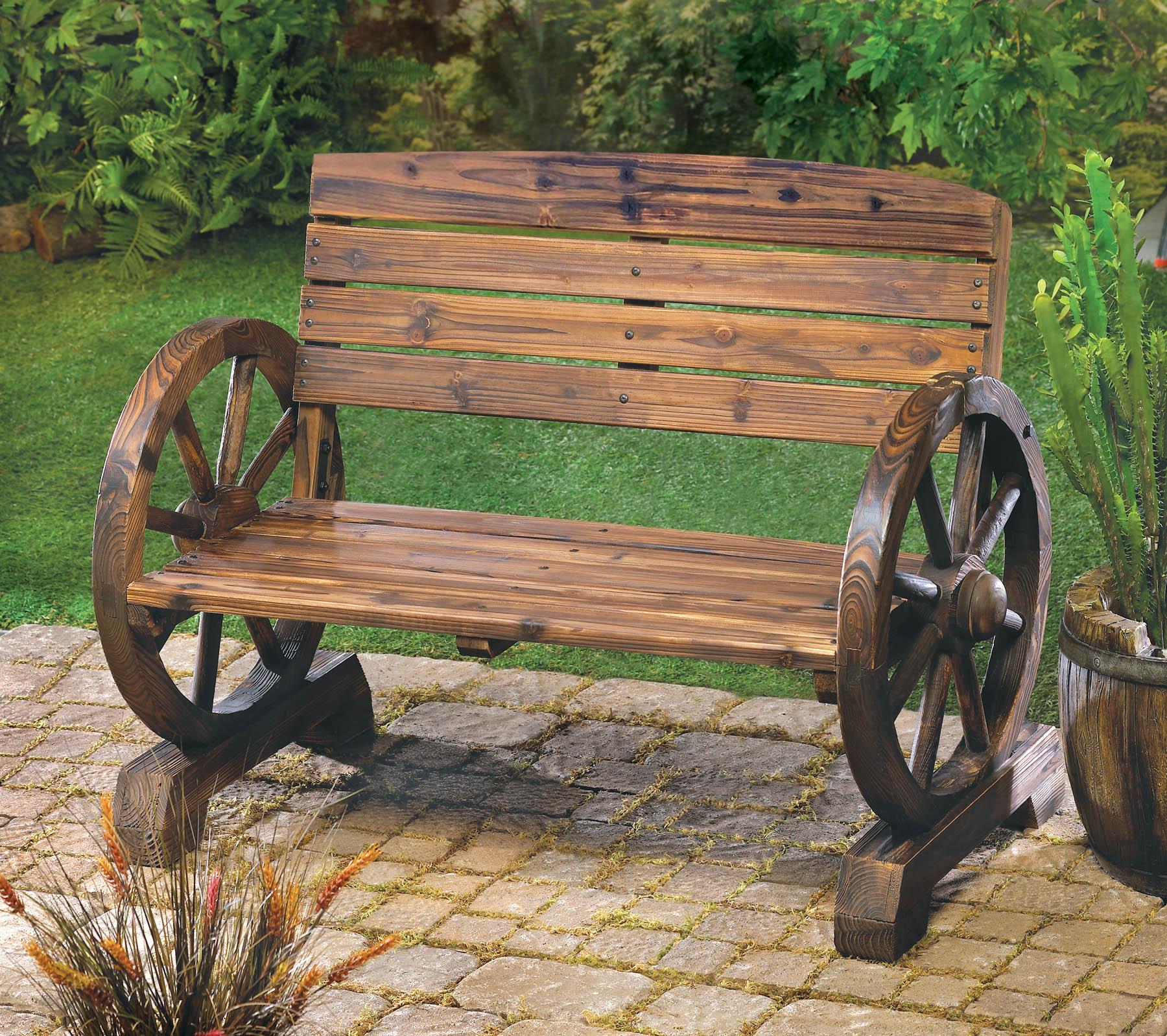 WAGON WHEEL BENCH