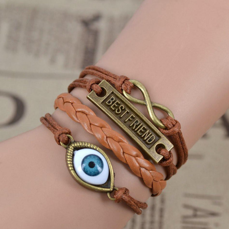 Brown Best Friend Infinity Bracelet