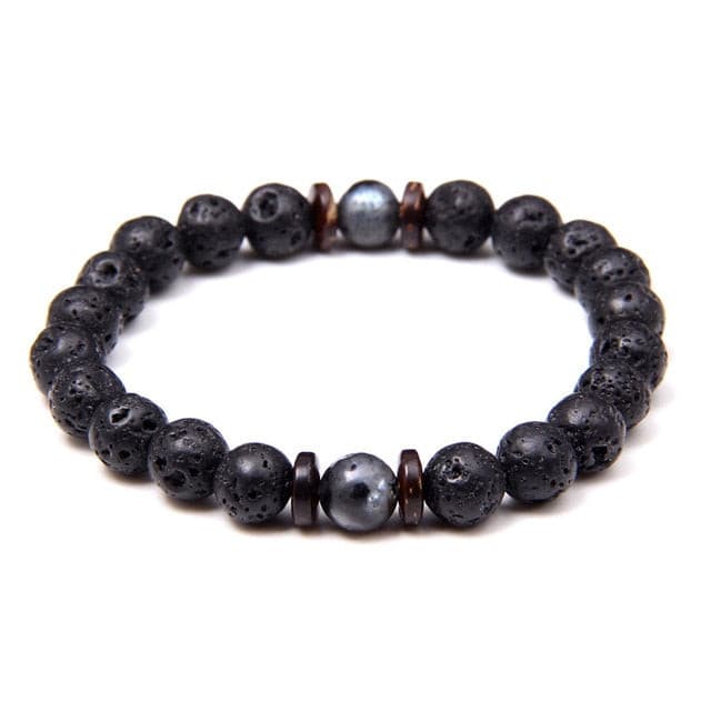 Natural Labradorite Bracelets Set Clear Energy Real Hematite Bracelets Men Polished Black Onyx Stone Beads Bracelets