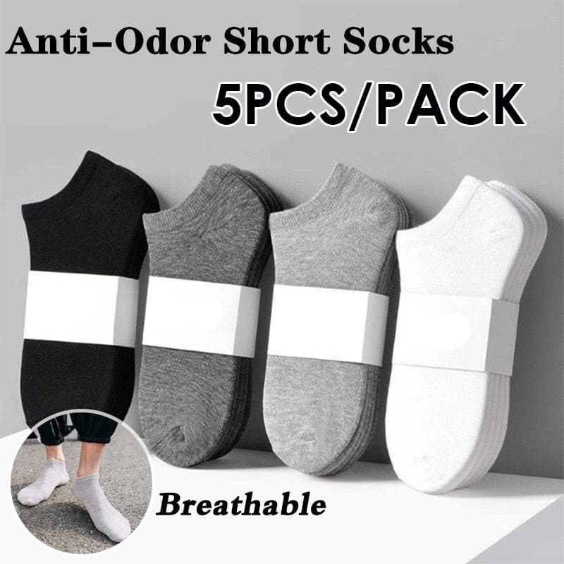 Men's Ankle No Show Socks Pack of 5