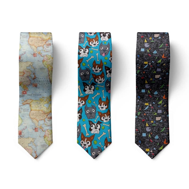 New Fashion Skull Punk Trend Men's Tie Novelty 8cm Slim Casual Dog Nylon Men's Tie Party Wedding Party Accessories Tie Cravatta