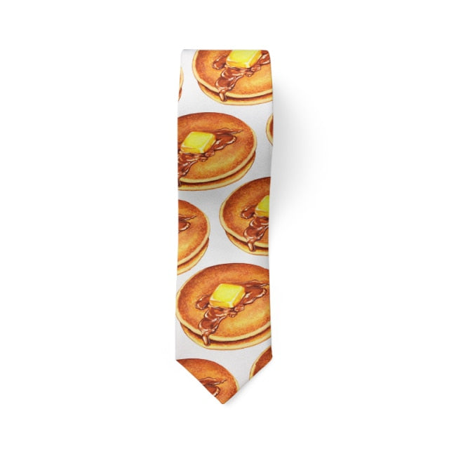 Fashion Men's Neckties 3D Printing Novelty Donuts Graffiti Ties Accessories Casual Party Weddings Men's Neckties Gifts for Men