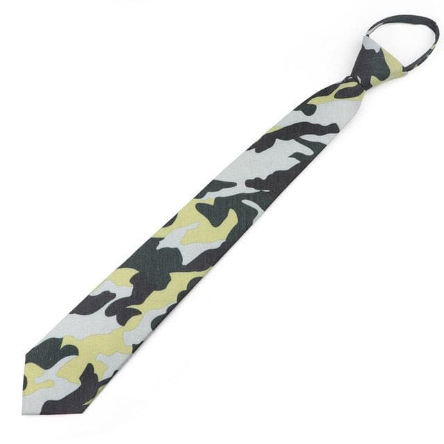 Camouflage Informal Tie Cotton Linen Necktie Men's Fashion Easy To Pull Rope Neckties Designer Handmade Lazy Ties High Quality