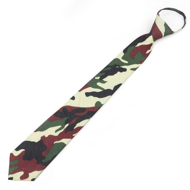 Camouflage Informal Tie Cotton Linen Necktie Men's Fashion Easy To Pull Rope Neckties Designer Handmade Lazy Ties High Quality