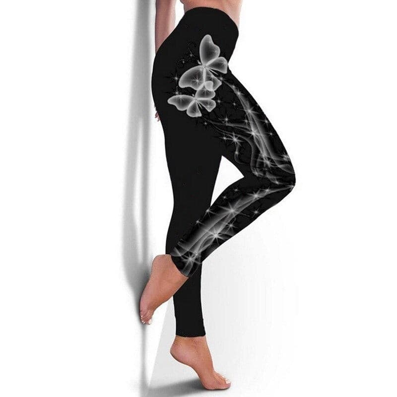 High Waist Yoga Pants Women Fitness Sport Leggings 3D Printed Elastic Gym Workout Tights S-5XL Running Plus Size