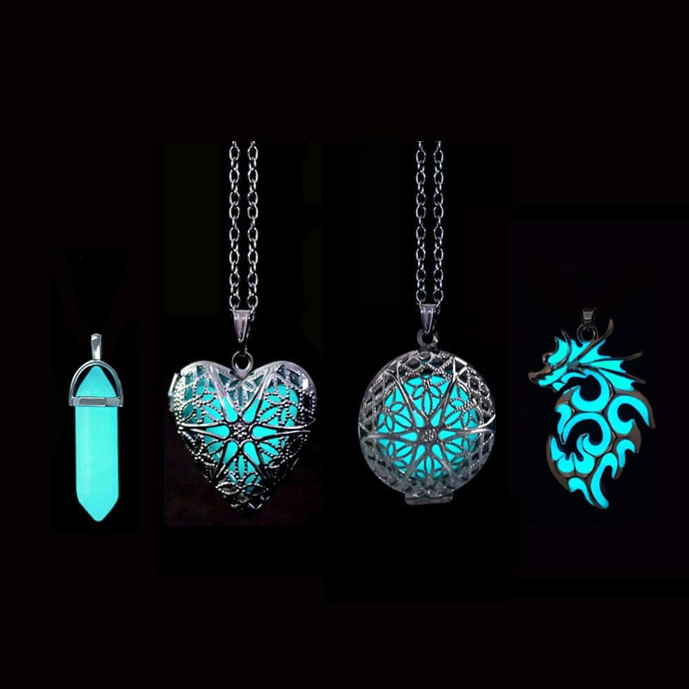 Luminous Glowing Arrow Pendant Necklace Knight Spear Necklace Glow In The Dark Pike Necklace for Women Men Halloween Gift